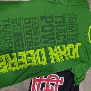 3 boys shirts size 8. John Deere, St Louis Cardinals, Arizona...